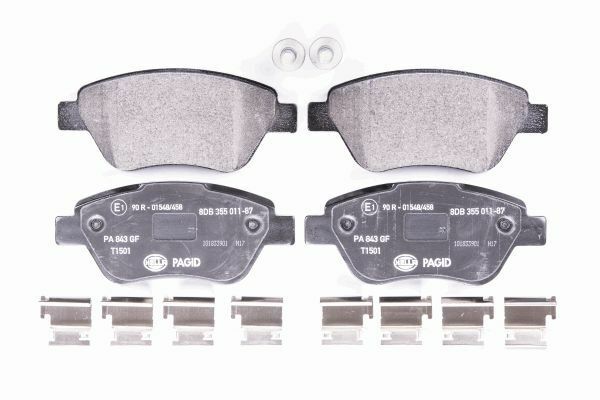 Hella 8DB 355 011-871 Bremsbelagsatz, Scheibenbremse FüR Fiat Lancia-image
