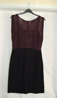 black and burgundy dress