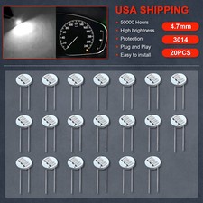 20pcs Cold White 3smd Led Mini 4.7mm Bulbs Instrument Cluster Dash Panel Lights