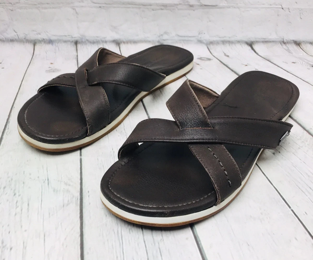 Lacoste leather flip flops mens cheap