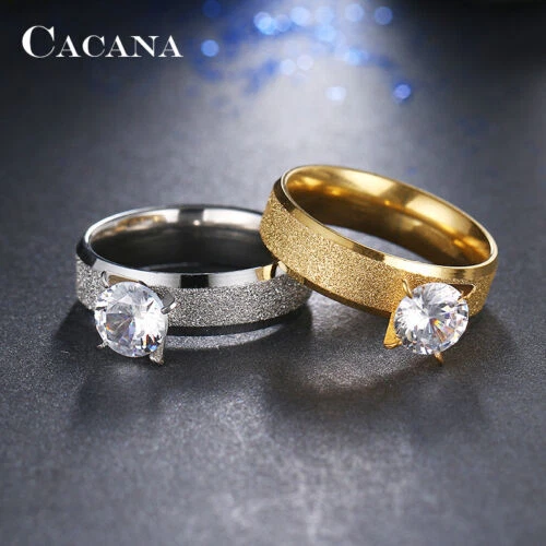 Cubic Zirconia Band Sterling Silver Costume Rings