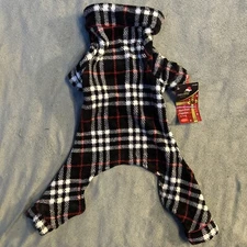 NEW Plaid Dog Pajama Sweater, PawsLife SIZE MEDIUM (Super Soft!) FREE SHIPPING!