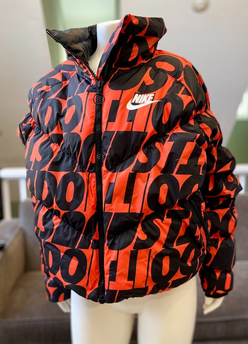 orange nike jacket puffer
