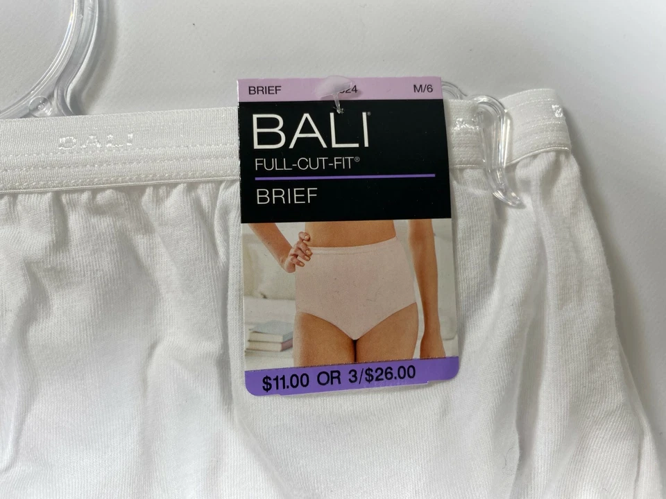 Calzoncillo para mujer Bali blanco corte completo ¡NUEVO! Nuevo con etiquetas Foto 2 de 2