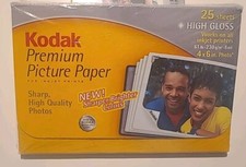 New Kodak Premium Picture Paper 25 Sheets 4x6 High Gloss Inkjet Printer