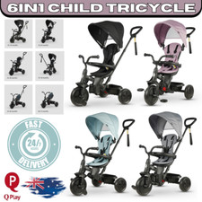 6In1 Kids Tricycle Toddler Trike Bike Lightweight Baby Stroller Removable Canopy