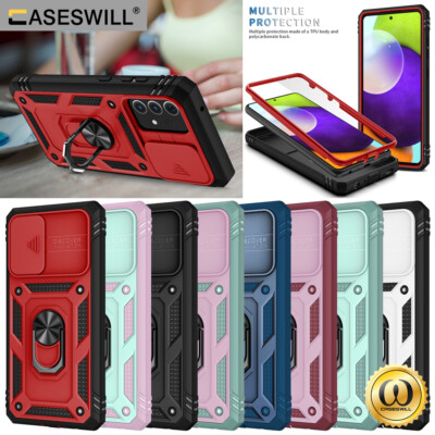 For-Samsung Galaxy A03S A13 A33 A53 A12 A32 5G Case Shockproof Ring Stand Cover 
