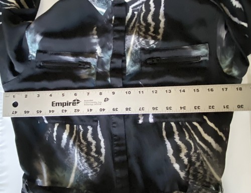 Allsaints Jumpsuit Seide schwarz 4 Italy Hoshi Feder Print Fluganzug Hosenanzug - Bild 16 von 20