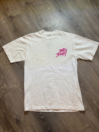 2024 Official Bad Bunny Shirt Most Wanted Tour Nadie Sabe White Small