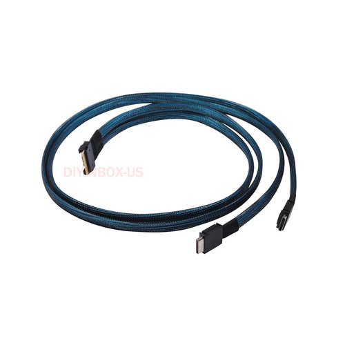 Slim SAS 8i SFF-8654 to 2x OCuLink 4i SFF-8611 Data Transmission Cable 1-Meter - Picture 8 of 15