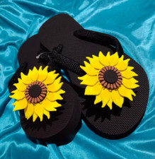 Women Stylish Slippers With Colourful Trendy Flower Design Fancy Casual NEW
