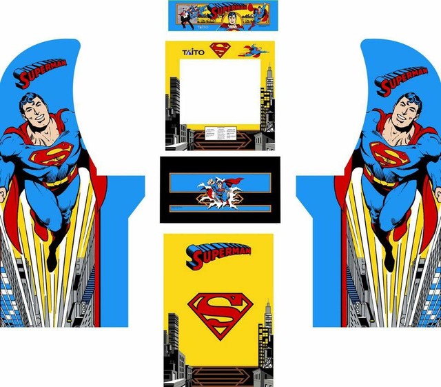 Arcade1up Arcade Graphic Decal Complete Kits SuperMan eBay