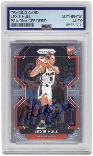 Lexie Hull Signed Indiana Fever 2022 Panini Prizm WNBA Rookie Card #186 -PSA/DNA