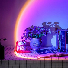 USB Sunset Projection Lamp LED Mood Light Atmosphere Room Decor Night Light