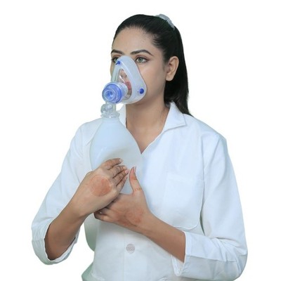 Adult Ambu Bag Manual Resuscitator BVM Reusable Oxygen Mask Reservoir