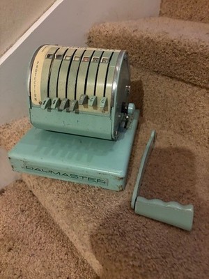 Vintage PAYMASTER Check Writer S-550 Series 7 Column NO KEY Sea Foam ...