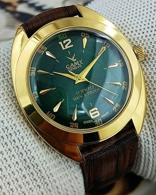 Vintage Camy Swiss Handaufzug Herren Armbanduhr - zur Reparatur