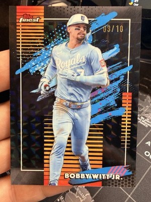 2026 Topps Finest Baseball Bobby Witt Jr. 107 Uncommon BLACK Refractor /10 SSP