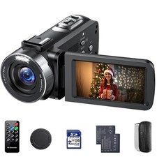4K Video Camera Camcorder 42MP YouTube Vlogging Camera 18X Digital Zoom Webca...