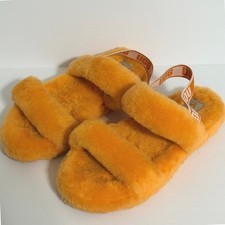 UGG 'Oh Yeah' Fluffy Slippers Pop Orange Size 5 Loungewear