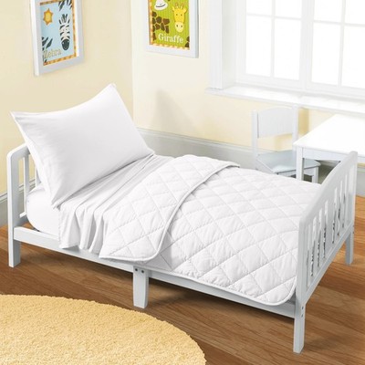 4-Piece Microfiber Toddler Bedding Set, Breathable Crib Sheet Set, 15 Colors