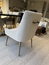 Liang & Eimil Cohen Dining Chair In Cream Velvet, RRP £635