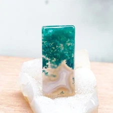 Elegant Quality Moss Agate Genuine Gemstone Cushion Cabochon Jewelry Making