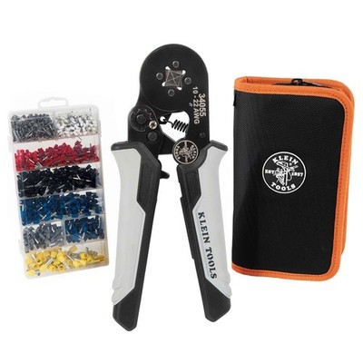 Klein Tools 34060 Ratcheting Ferrule Square Crimper Set 1200 Terminals Case