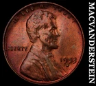 1953-D Lincoln Wheat Cent- Choice Gem Brilliant Uncirculated Colorful #i5330