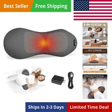 Triple Fusion Back Massager with  3-Meter USB Cable, Vibration and Heat, 3-in...