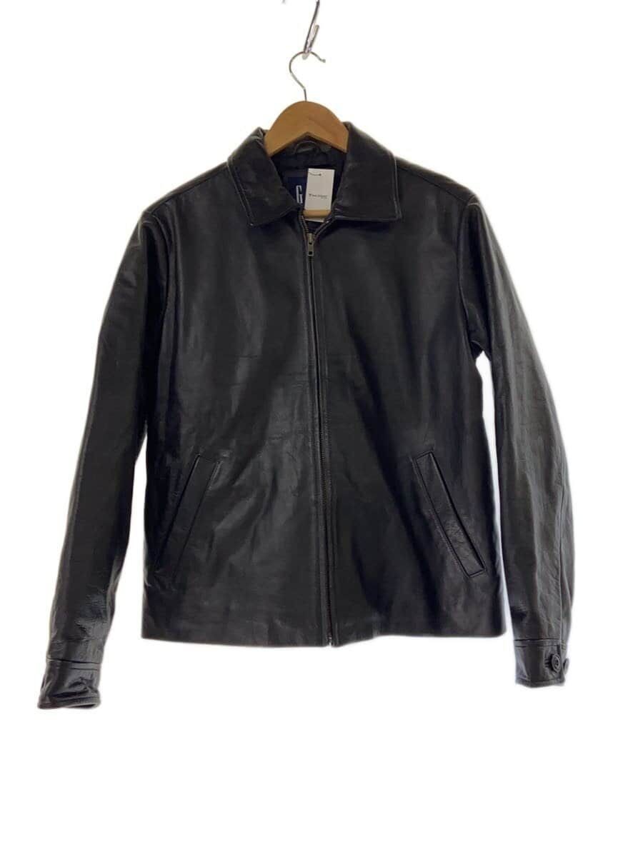 Black Solid Leather GAP Rider Jacket, Size XS, Si… - image 1