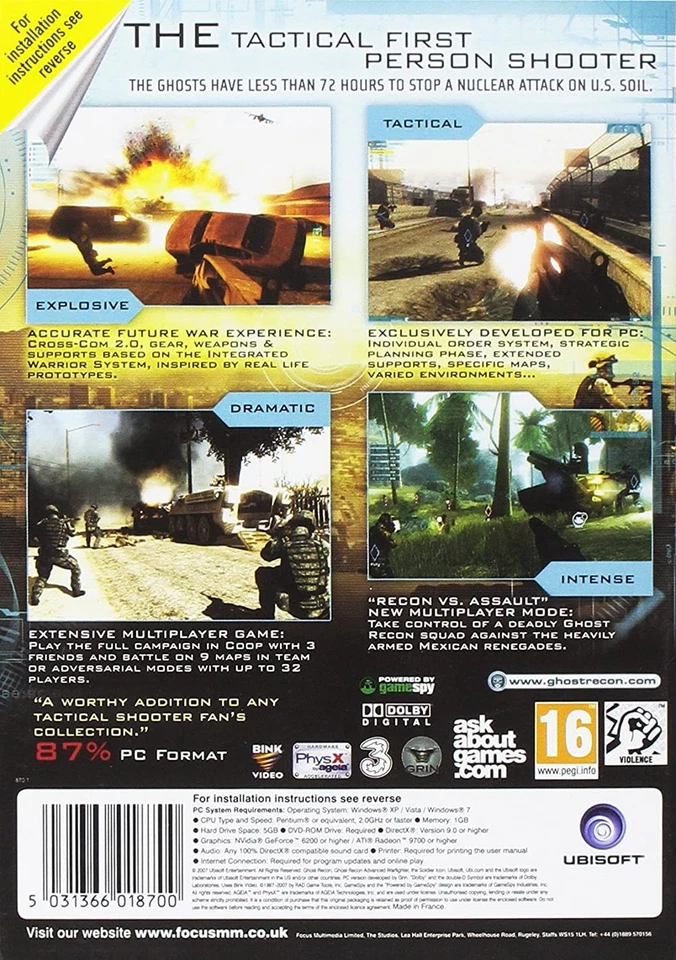 Tom Clancy's Ghost Recon Advanced Warfighter 2 (PC DVD) (PC) (UK IMPORT) - Image 3 of 3