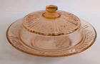 Pink Depression Federal Glass Sharon Butter Dish & Lid 🌷