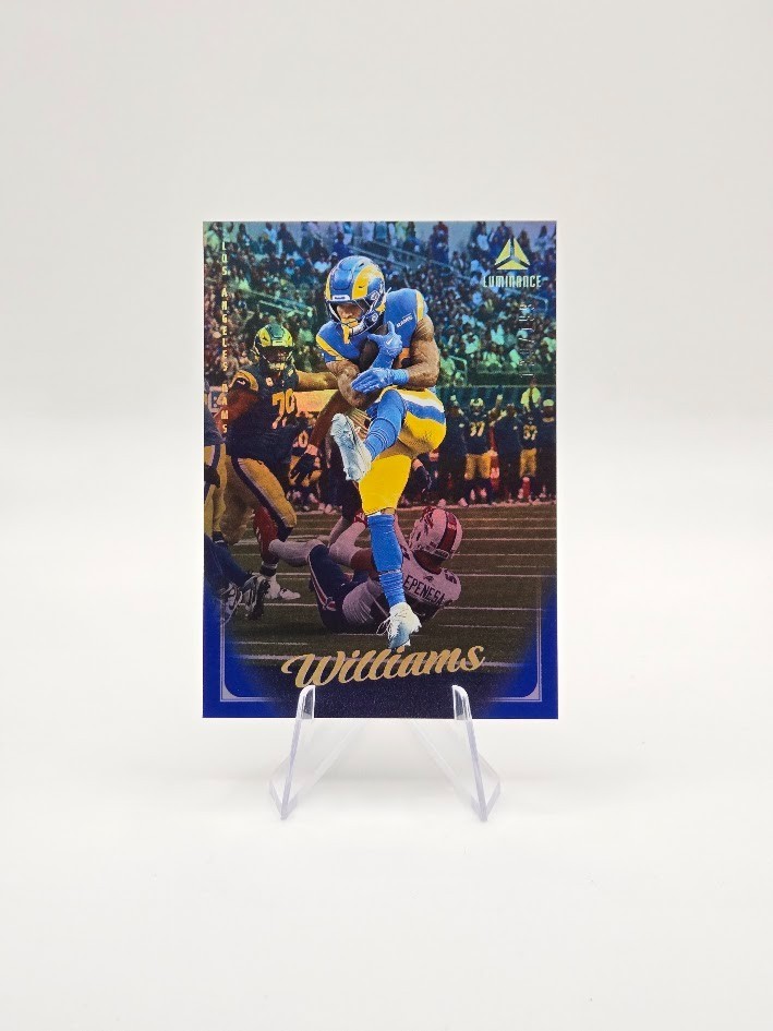 Kyren Williams 2025 Panini Luminance Blue Color Match SP /199 #58 Rams