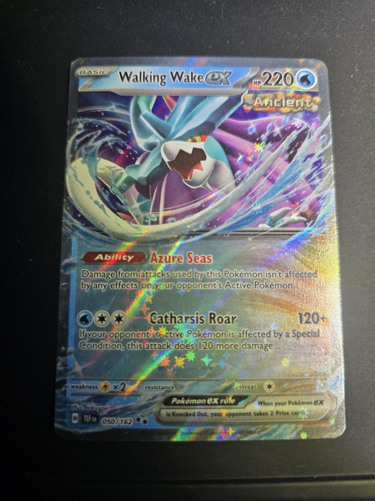 Pokémon TCG S&V Temporal Forces Walking Wake ex 50 /162 Art Ancient Holo Rare NM