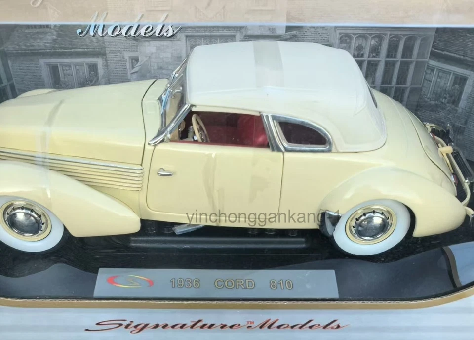 1:1 8White 1936 CORD 8108 Classic Car Alloy Model - Image 4 of 4