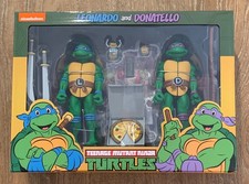 NECA TMNT Cartoon Leonardo and Donatello Figures 2 Pack NEW Target Exclusive