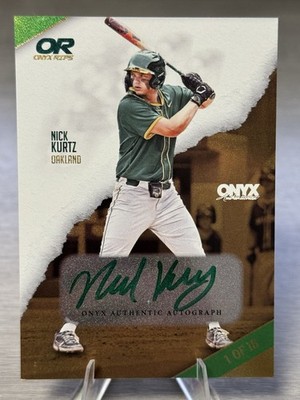   NICK KURTZ 2024 Onyx Rips Gold Green Ink  Auto SSP RC /15 #INVESTMENT!!!  