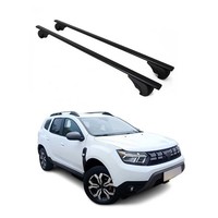DachträGer GrundtäGer FüR Dacia Duster Mk3 2024-2026 75Kg Metall Schwarz 2 Tlg