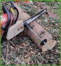 Profi Ablänghilfe Brennholz 10–33 cm | verstellbarer Ablängstab | Kettensäge Zub