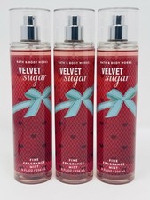 3 BATH  BODY WORKS Velvet Sugar FINE FRAGRANCE MIST BODY SPRAY 8 FL OZ NEW
