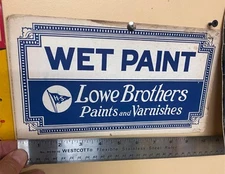 Vtg Lowes Bros Shermin Williams Advertising Work Sign Display Paint 1900's Antiq