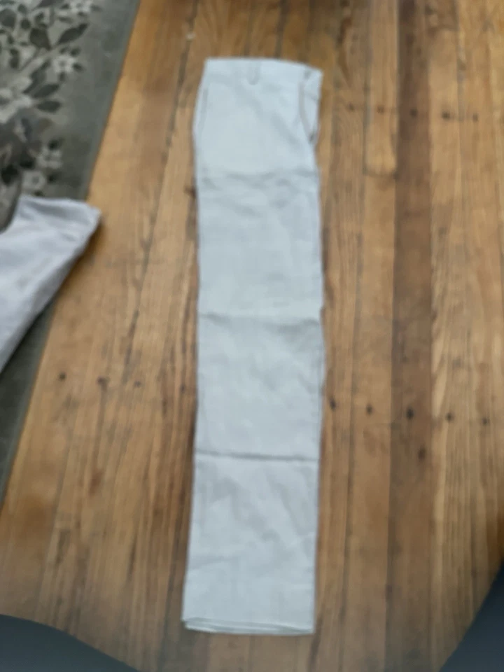 Lauren Ralph  Boys Youth 14R / W27” Suit Trouser  100% Linen Dress Pants Beige - Image 4 of 4