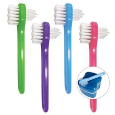 4 Pcs dual-head Mini denture brush, assorted Colors