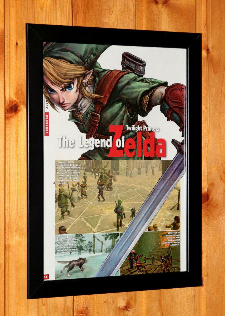 The Legend of Zelda Twilight Princess Poster Old Ad Page Framed