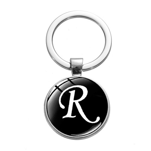 A-Z Alphabet Letter Initial Keyring Keychain Alloy Car Key Ring Chain Bag Charms - Picture 30 of 38