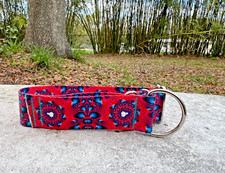 1.5" Wide Limited-Slip Adjustable Martingale Dog Collar - Trippy Pink Slip-On