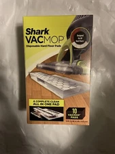 Shark Disposable Hard Floor VACMOP Refill, count 10 Pads,  White