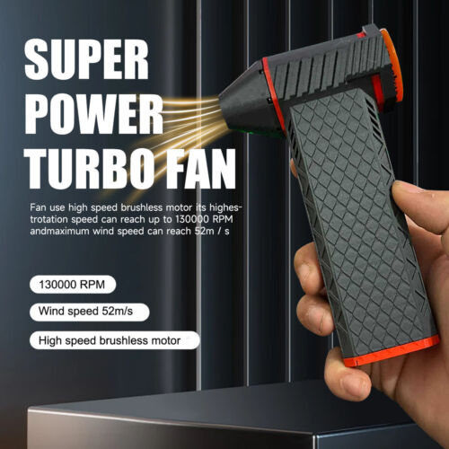 Rechargeable Portable Mini Turbo Jet Fan 11W RPM Turbo Violent Fan Air Blower US