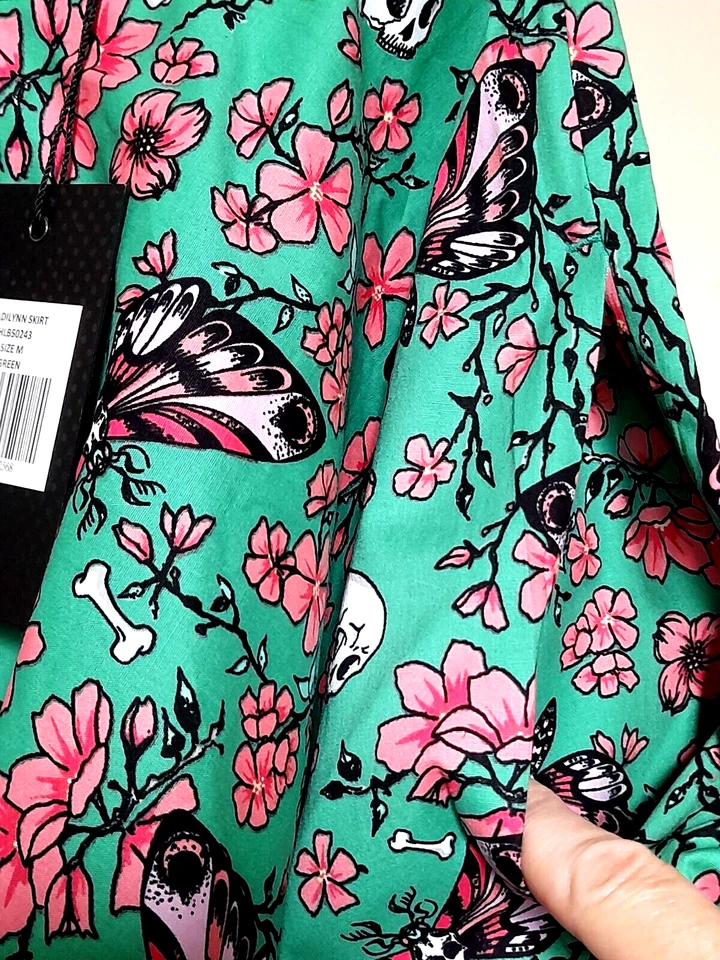 Falda Hell Bunny Madilynn Swing Retro Rockabilly Goth M Reino Unido 12 Nueva con Etiquetas Foto 4 de 4